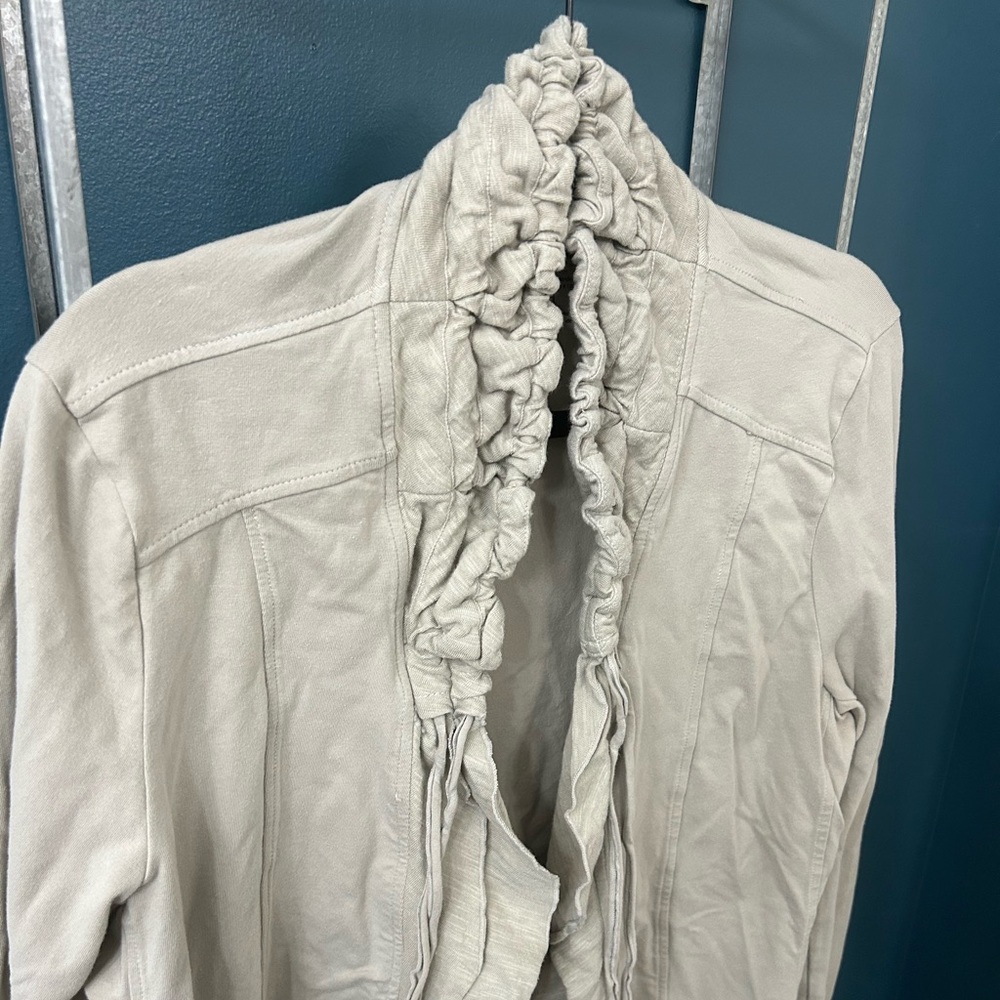 Neon Buddha Utility Jacket with Ruffle Accents - Picture 2 of 4